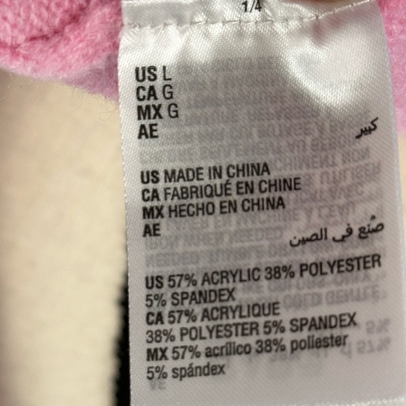 INC Long Sleeve Crew Neck Ruffle Shoulder Sweater - Peony Dream Pink -size Large - Picture 7 of 10